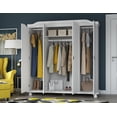 thumbnail image 2 of 100% Solid Wood Kyle 4-Door Wardrobe Armoire with Solid Wood Doors, 2 of 7