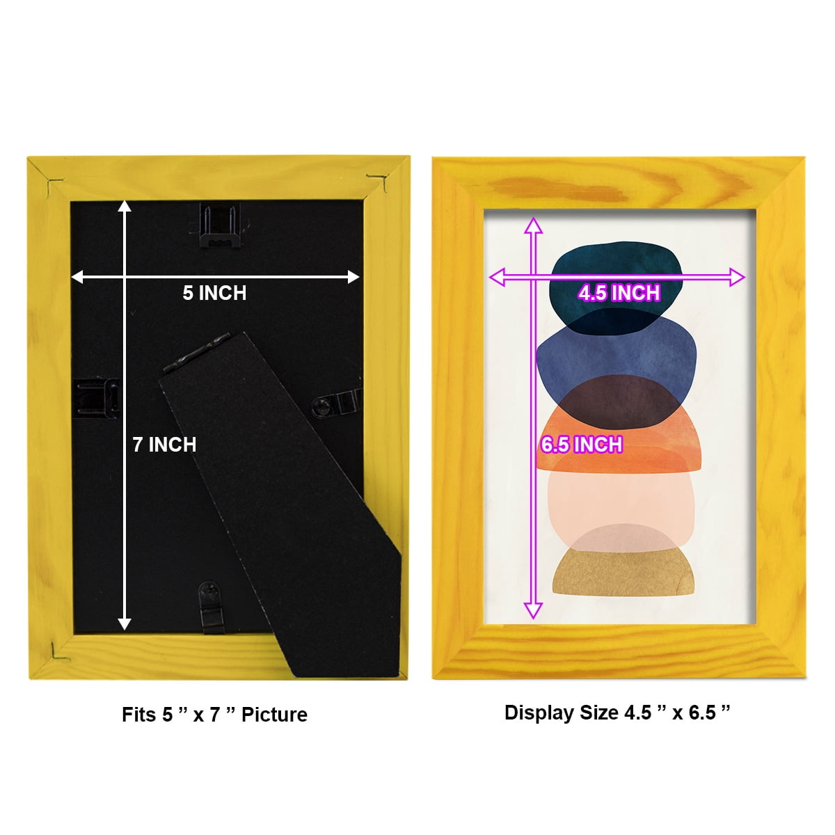 Mod Pods I -Framed Print w/glass-Sunflower Yellow