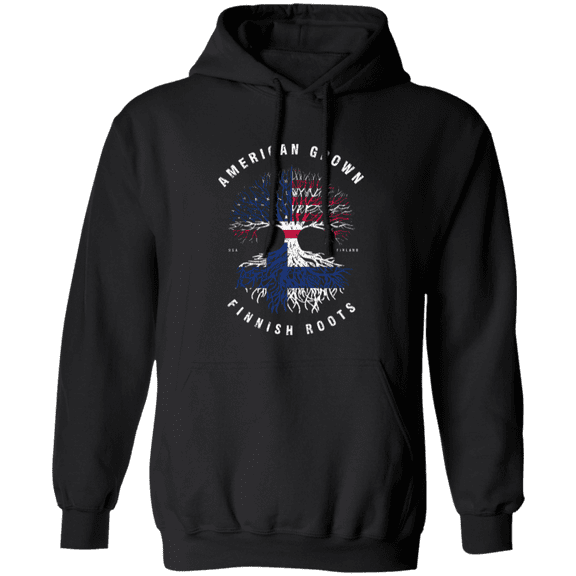 American Grown Finnish Roots Finland Flag Souvenir Friendship Proud Pullover Hoodie