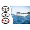 thumbnail image 4 of Universal 350mm 13.8inch Aluminum Boat Yacht Marine Pontoon Boat Steering Wheel, 4 of 10