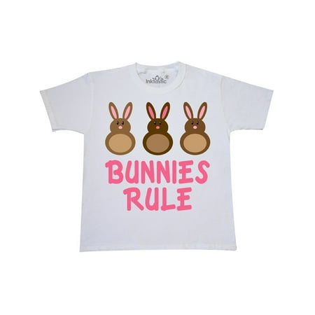 Chocolate Bunny T-shirt - Easter Rabbit Chocolate Bunnies Rule Youth T-Shirt