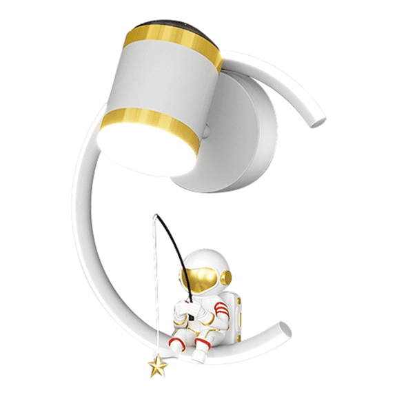 HOT LED Wall Lamp Astronaut Children with Projector Stars Indoor Lighting for Study Living Room Bedroom