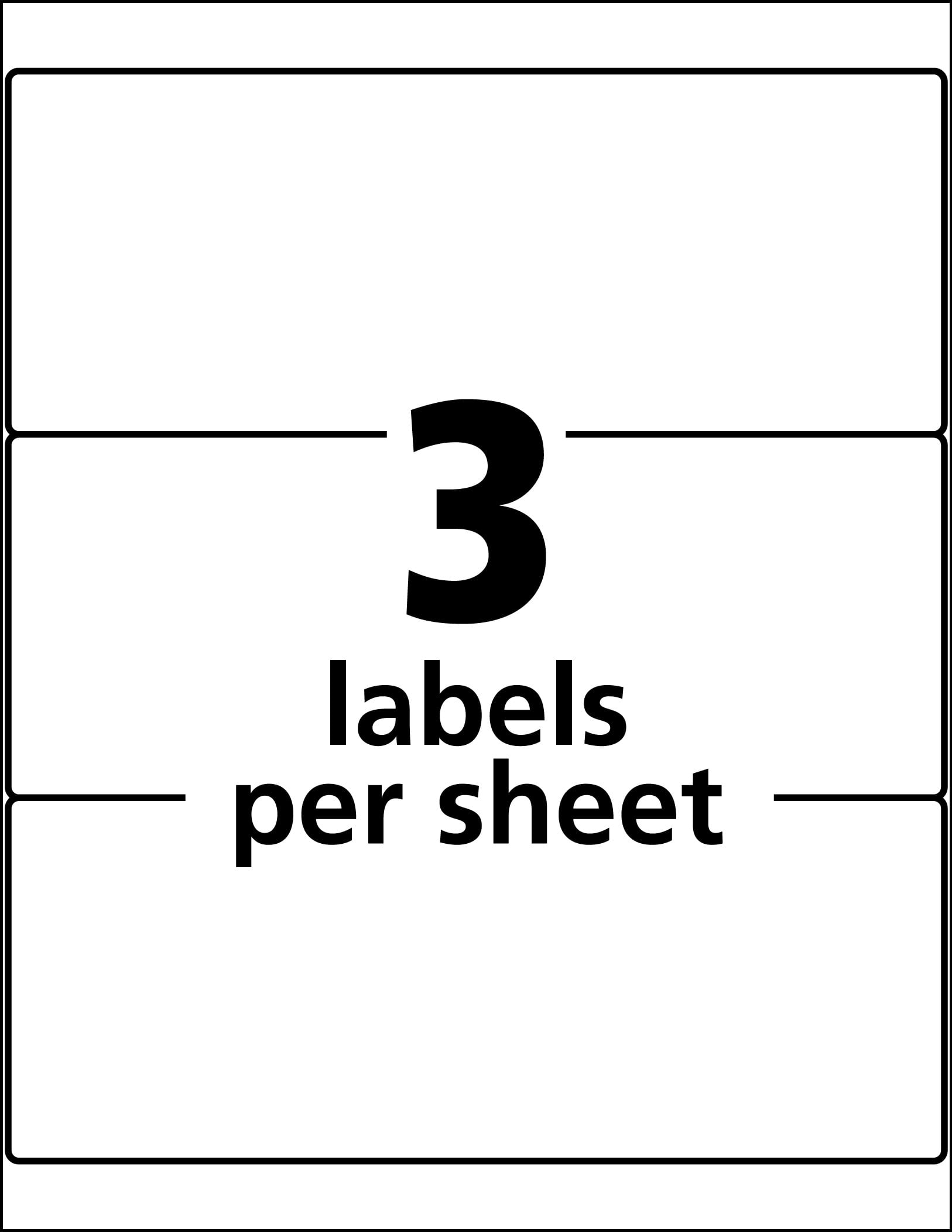 Avery Durable ID Labels, TrueBlock Technology, Permanent Adhesive, 3-1/4" x 8-3/8", 150 Labels (61531)