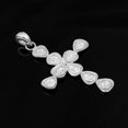 thumbnail image 2 of 1.25 CTW Natural Diamond Polki Christian Cross Religious Mother's Day Gift Pendant 925 Sterling Silver, 2 of 5