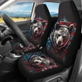 thumbnail image 2 of Pzuqiu Bear Head Seat Cover Sets Full Lightweight Full Wrapping Edge Seat Covers Breathable Car Seat Covers Front Seats Back Seats Easy to Install Car Interiors Fit for Most Sedans Truck, 2 of 7
