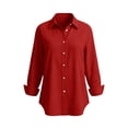 thumbnail image 6 of NominalSnugButton down Shirts for Women Long Sleeve Plaid Shirts Ruffle Blouses Business Casual Tops 2026 Trendy Outfit, 6 of 8