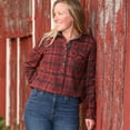 thumbnail image 4 of Legendary Whitetails Women's Firelight Popover Flannel Tunic Top, 4 of 5