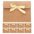 thumbnail image 1 of 50Pcs Retro Kraft Paper Envelopes With Ribbons For Greeting Cards Invitations And Holiday Present Vintage Style Card Packaging Bags For Special Occasions Beige, 1 of 9