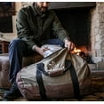 thumbnail image 6 of White Duck Outdoors Filios Canvas Duffel Bag – Heavy Duty, Waterproof Weekender Travel Bag (24" x 16", Brown & Olive, 79L Capacity), 6 of 6