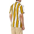 thumbnail image 3 of Lars Amadeus Men's Summer Striped Short Sleeves Beach Hawaiian Shirt, 3 of 6