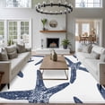 thumbnail image 3 of 5'x8' Area Rugs, Navy Blue Starfish Coastal Indoor Outdoor Area Rug for Living Room Bedroom, Nautical Ocean Summer Beach Washable Bathroom Rugs Kitchen Floor Carpet Mats Home Decor Aesthetic, 3 of 8