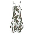 thumbnail image 2 of Christmas Pine Cones Green Dress Elegant Party Dresses Evening Dresses Women Dress Long Dresses Sleeveless Dress Ladies Dresses, 2 of 4