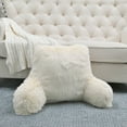 thumbnail image 6 of Home Soft Things DO-IT-YOURSELF Shaggy Faux Fur Bedrest Pillow, Ivory, 20" x 18" x 17", 6 of 10
