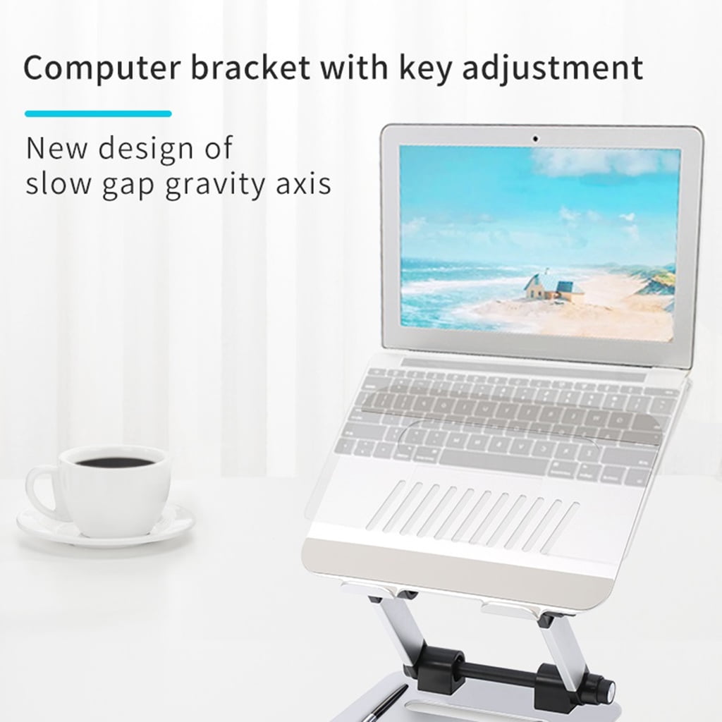 Boneruy Foldable Adjustable Laptop Extension Rack Cooling Holder Notebook Pad Bracket