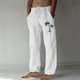 thumbnail image 1 of Pantalones largos para hombre, moda, estampados, casuales, cintura elástica con bolsillo, pantalones deportivos, pantalones de poliéster para hombre., 1 of 4