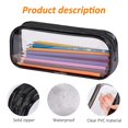 thumbnail image 2 of Transparent Pen Case Pvc Zipper Pen Case Large Capacity Cosmetic Bag 2 Pieces, 2 of 5