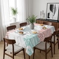thumbnail image 6 of Teal Red Crab Coastal Table Cloth Waterproof Tablecloths, Summer Coral Nautical Tablecloth Dining Table Cover for Kitchen Party Tabletop Outdoor, Rectangle Tablecloth 52x70 Inch, 6 of 9
