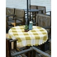 thumbnail image 2 of Lsrtoss Outdoor Tablecloth with Umbrella Hole & Zipper, Yellow Checkered Round Tablecloth 60 Inch, Farmhouse Buffalo Plaid Patio Table Cover Waterproof Table Cloth for Picnic/Party, 2 of 7