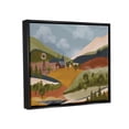 thumbnail image 3 of Rolling Country Hills Farm Scenery Landscape Graphic Art Jet Black Framed Art Print Wall Art, 3 of 6