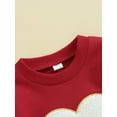 thumbnail image 5 of Bagilaanoe Toddler Baby Girl Boy Valentine’s Day Sweatshirt Long Sleeve Heart Print Pullover 6M 12M 18M 24M 3T Kids Loose Tee Tops, 5 of 9