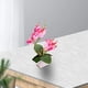 thumbnail image 4 of Flor de seda artificial de doble punta phalaenopsis maceta falsa decoración de paisaje planta artificial planta verde en maceta, 4 of 5