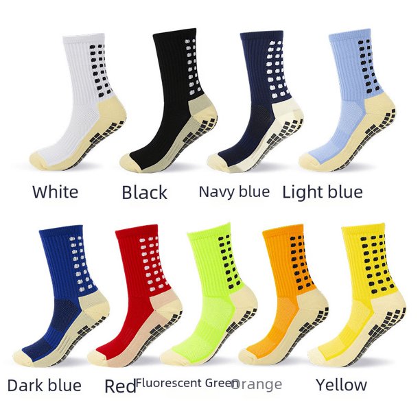 Calcetines de fútbol para hombres y mujeres, calcetines de tubo antideslizantes, calcetines deportivos con suela de toalla para correr