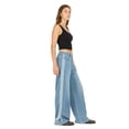 thumbnail image 3 of Forever 21 Women's Low Rise Baggy Fit Jeans with Side Stripes and Bow Accents, Sizes 0-14, 3 of 5