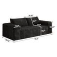 thumbnail image 5 of Leumius 78.8" Cloud Couch,3 Setaser Sofa with Deep Seat,Boneless Couch Sofa with 2 Pillows for Living Room,No Assembly Required,Black, 5 of 8