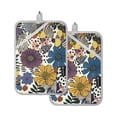 thumbnail image 7 of Yayeee Pot Holders Kitchen Heat Resistant with Pocket 7"x9.8" Cotton Oven Cooking Hot Pads, Blue Flowers, 7 of 7