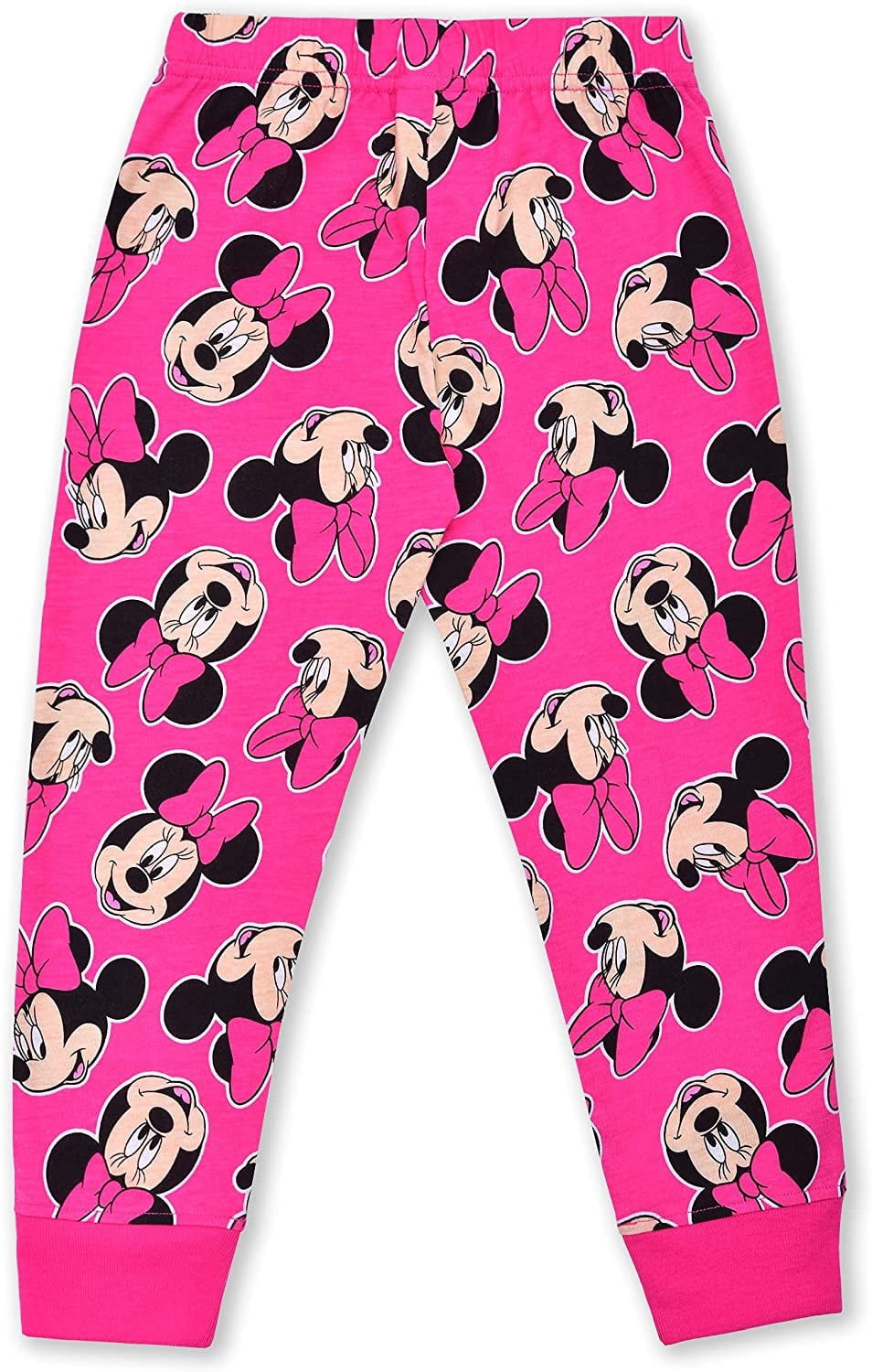 Disney Minnie Mouse Jogger Set for Girls, 2 Pack Long Sleeve Tee and Jog Pants Bundle