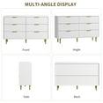 thumbnail image 6 of Dresser for Bedroom, Fluted Dressers & Chest of Drawers, Wooden Storage Organizer with Gold Metal Handles & Legs for Living Room, Entryway, 6 of 7