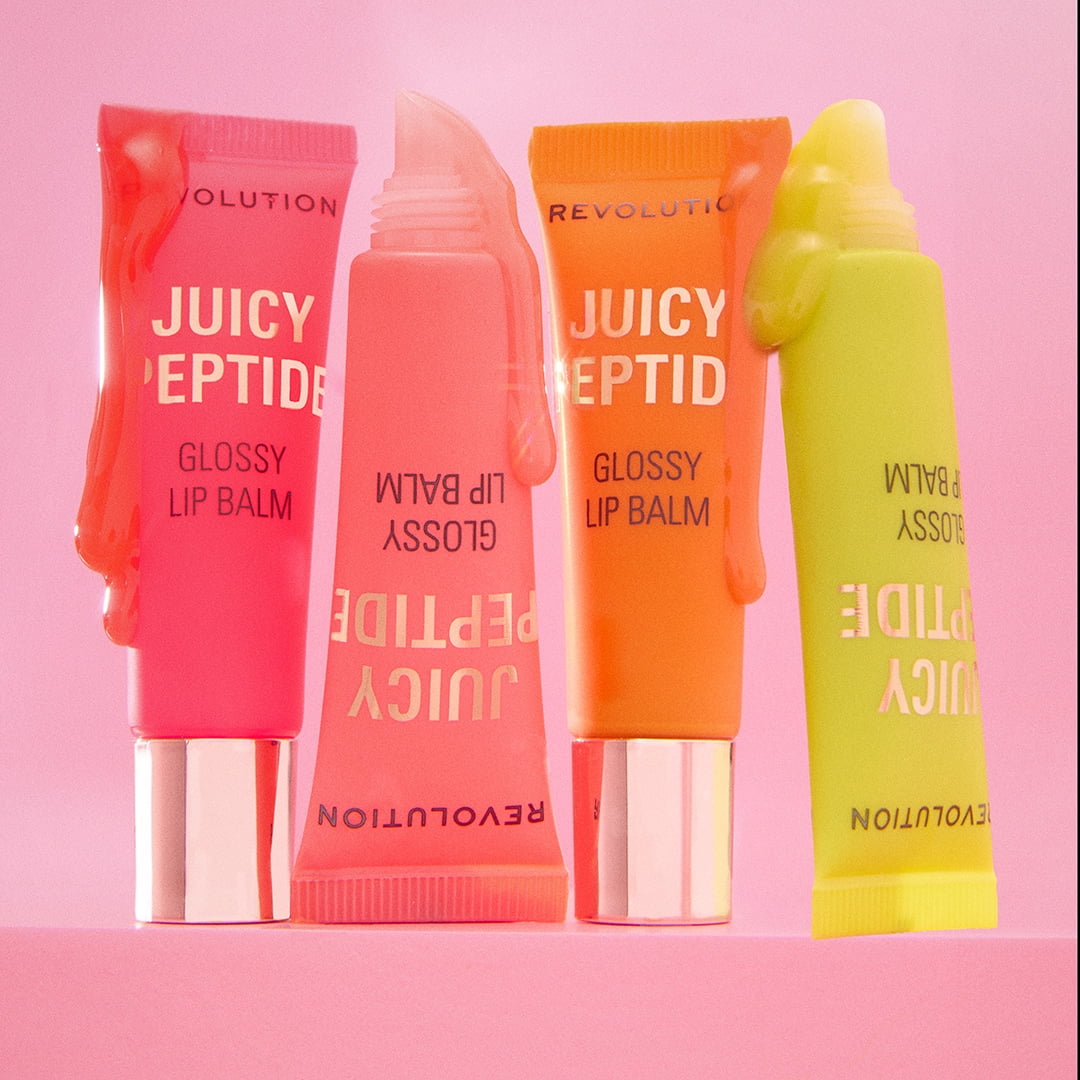 Revolution Juicy Peptide Hydrating Moisturizing Lip Balm with Peptides, Mai Tai Pink