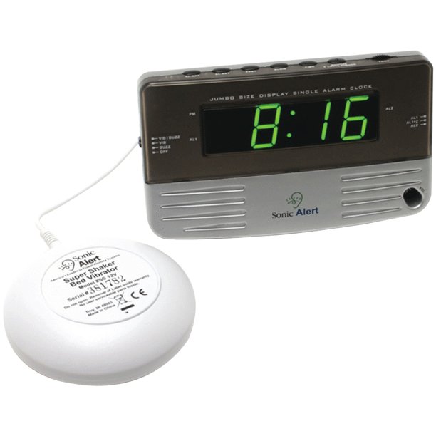 Sonic Alert SB200SS Sonic Boom Travel Alarm Clock with Super Shaker