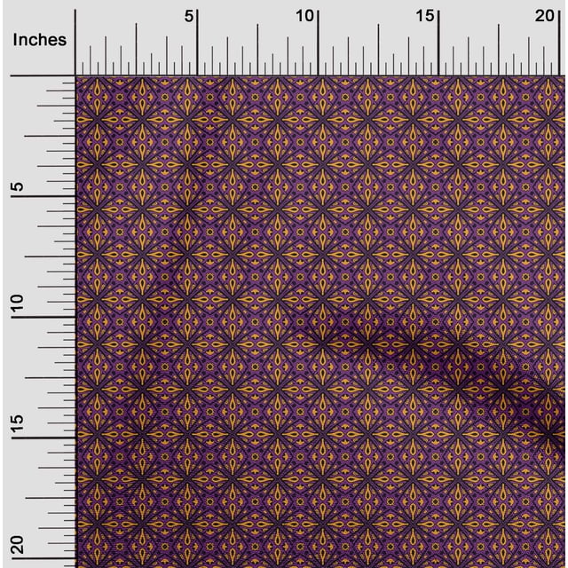 oneOone Viscose Chiffon Fabric Geometric Ethnic Print Fabric BTY 42 Inch Wide