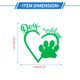 thumbnail image 4 of Calcomanía reflectante de parachoques Unique Bargains, patrón de huellas de perro en forma de corazón cuadrado verde, decoración personalizada para el cuerpo, puerta o ventana del vehículo, 4 of 7
