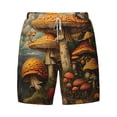 thumbnail image 4 of Lsque Mens Swim Trunks Vintage Cloud Mushroom Pattern - Bathing Suit Compression Liner - Beach Swim Shorts Swimwear - (S-3XL) - Stretch Quick Dry -X-Large, 4 of 9