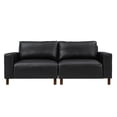 thumbnail image 4 of 78.5" Big Loveseat for Living Room, Apartment, Upholstered Breathable Faux Leather PU Couch, Loveseat (Black), 4 of 10