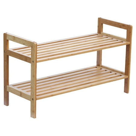 Oceanstar Design 2 Tier Bamboo Shoe Rack