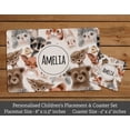 thumbnail image 2 of Printtoo Personalized Placemat & Coaster Set For Kids Toddlers,Birthday Gift For Boys,Gift For Girls,Animals-8x11.5 Inch, 2 of 5