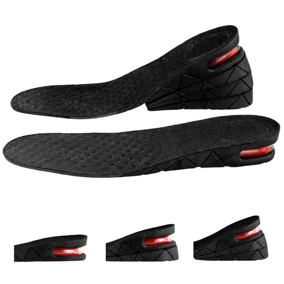 Height Increasing Shoe Insole, 3cm 5cm 7cm Adjustable, 3-Layer Orthotic Heel Shoe Lift Kit with Air Cushion, Heightening Insoles Flat Foot Insoles Tailor-able for Women Men