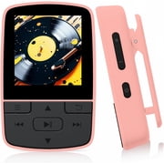 CocoBear MP3 Player with Bluetooth 5.2, Hi-Fi Sound, FM Radio, Voice Recorder, Clip, Supports up to 64GB TF Card, Earphones Included, TF Card Not Included