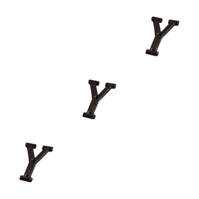 ZheElen Wide Application Metal Letters House Numbers Fade-Resistant And Versatile Black B17--Y 3Set