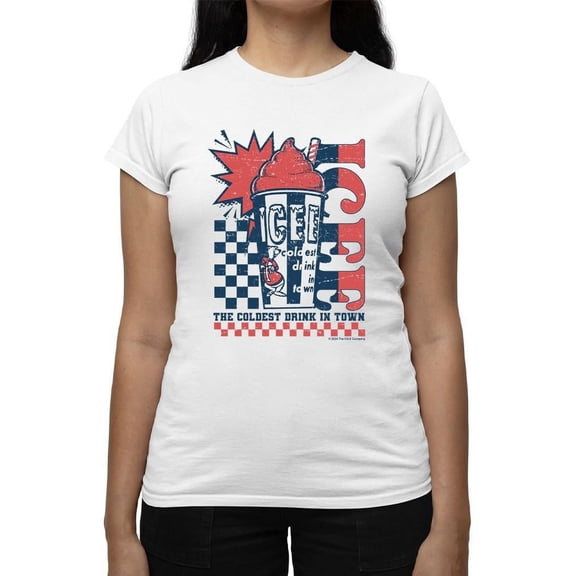 Retro ICEE Cool Explosion - 'Coldest Drink In Town' Vintage Graphic Women's T-shirt