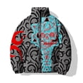 thumbnail image 5 of Abrigo de invierno para hombre con diseño de huesos, nuevo abrigo de esqueleto para hombre, parkas modernas con estampado 3D de calaveras, ropa para hombre 2024, calidez, frescor y acolchado, 5 of 5