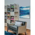 thumbnail image 3 of "Blue Painted Ocean" Painting Print on White Wood, 3 of 7