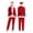 Red, variant on Santa Suit for Women Adult Santa Suit with Top Pants Hat Belt 4 Pcs Set Women Christmas Suits Party Suit