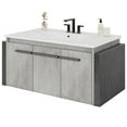 thumbnail image 3 of Uforic 36" Inch Wall Mounted Bathroom Vanity with Sink, Modern Floating Bathroom Sink Storge Cabinet , Gray, 3 of 9