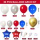 thumbnail image 2 of Blue Red Balloons Arch Kit 80PCS Blue Gold White Latex Balloons Garland Kit With Blue Red Star Foil Balloons For Boy Birthday Decoration, 2 of 4
