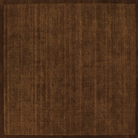 Ahgly Company Indoor Square Solid Orange Modern Area Rugs, 4' Square