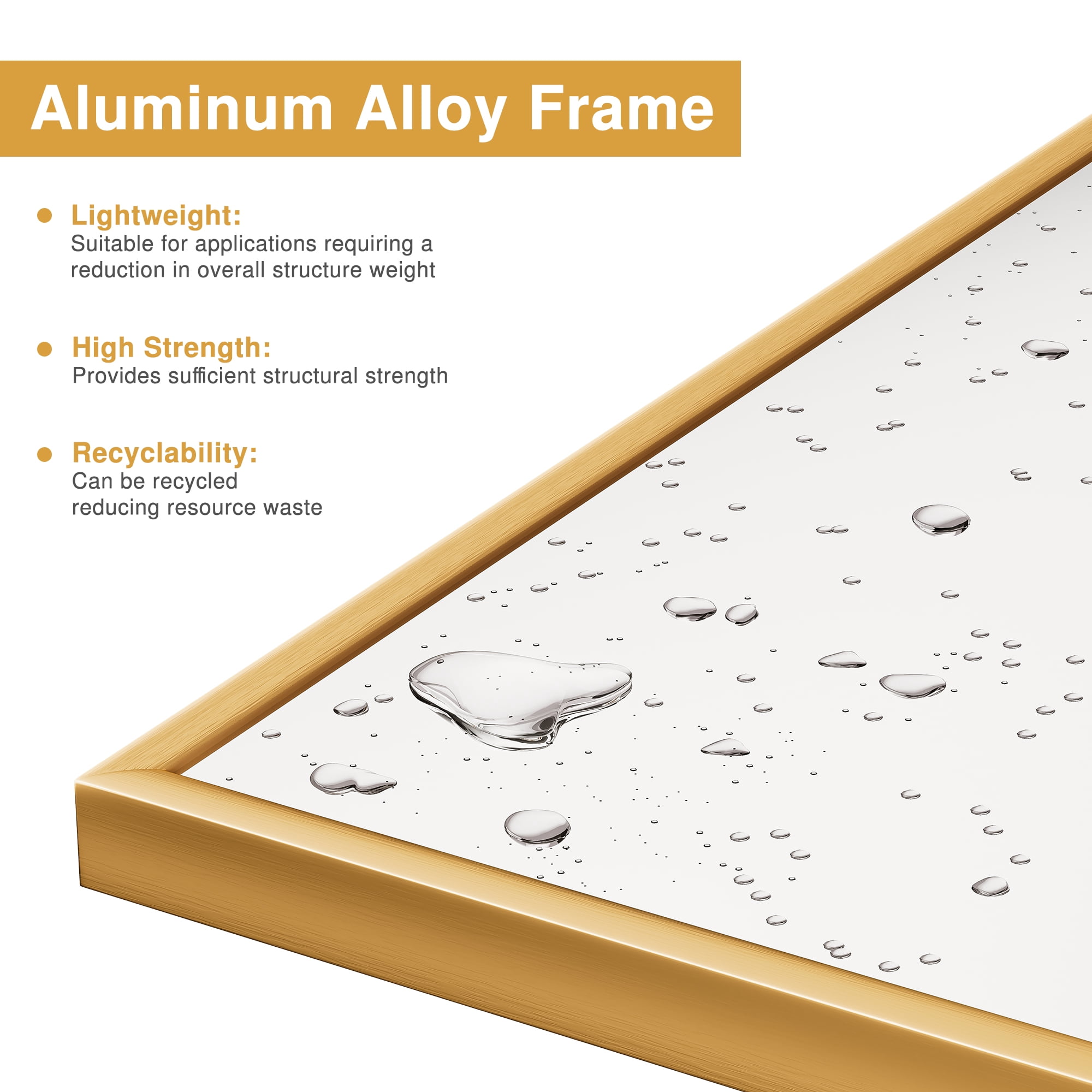 MAYEERTY 38"x22" Gold Modern Rectangle Mirror Home Decor for Living Room, Bedroom, or Bathroom